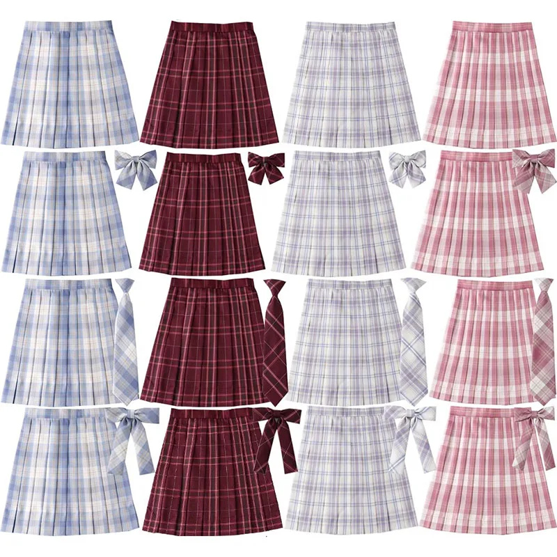 Women High Waist Plaid Pleated Skirt With Necktie Harajuku Mini Japanese Preppy Schoolgirl Uniform Kawaii Skirts Cosplay Costume
Women High Waist Plaid Pleated Skirt With Necktie Harajuku Mini Japanese Preppy Schoolgirl Uniform Kawaii Skirts Cosplay Costume