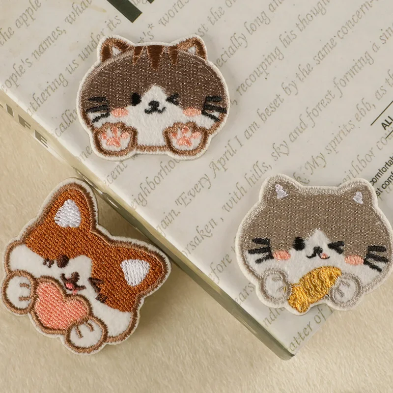 Cartoon Cute Cat Little Dog Embroidered Self-adhesive Patches for DIY Clothing Bags Dress Shoes Jackets T-shirt Jeans Hats
Cartoon Cute Cat Little Dog Embroidered Self-adhesive Patches for DIY Clothing Bags Dress Shoes Jackets T-shirt Jeans Hats