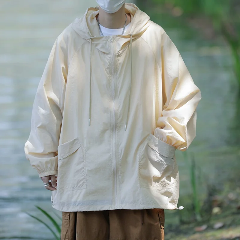 Lightweight Breathable Ice Silk UV Protection Jacket Hooded Men's Fashionable Summer Outerwear Thin Model Coat Youth
Lightweight Breathable Ice Silk UV Protection Jacket Hooded Men's Fashionable Summer Outerwear Thin Model Coat Youth