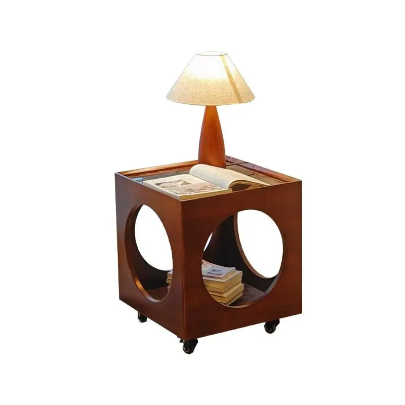 Fuzhong antique living room movable tea side sofa cart bedside solid wood rattan glass square small locker
Fuzhong antique living room movable tea side sofa cart bedside solid wood rattan glass square small locker