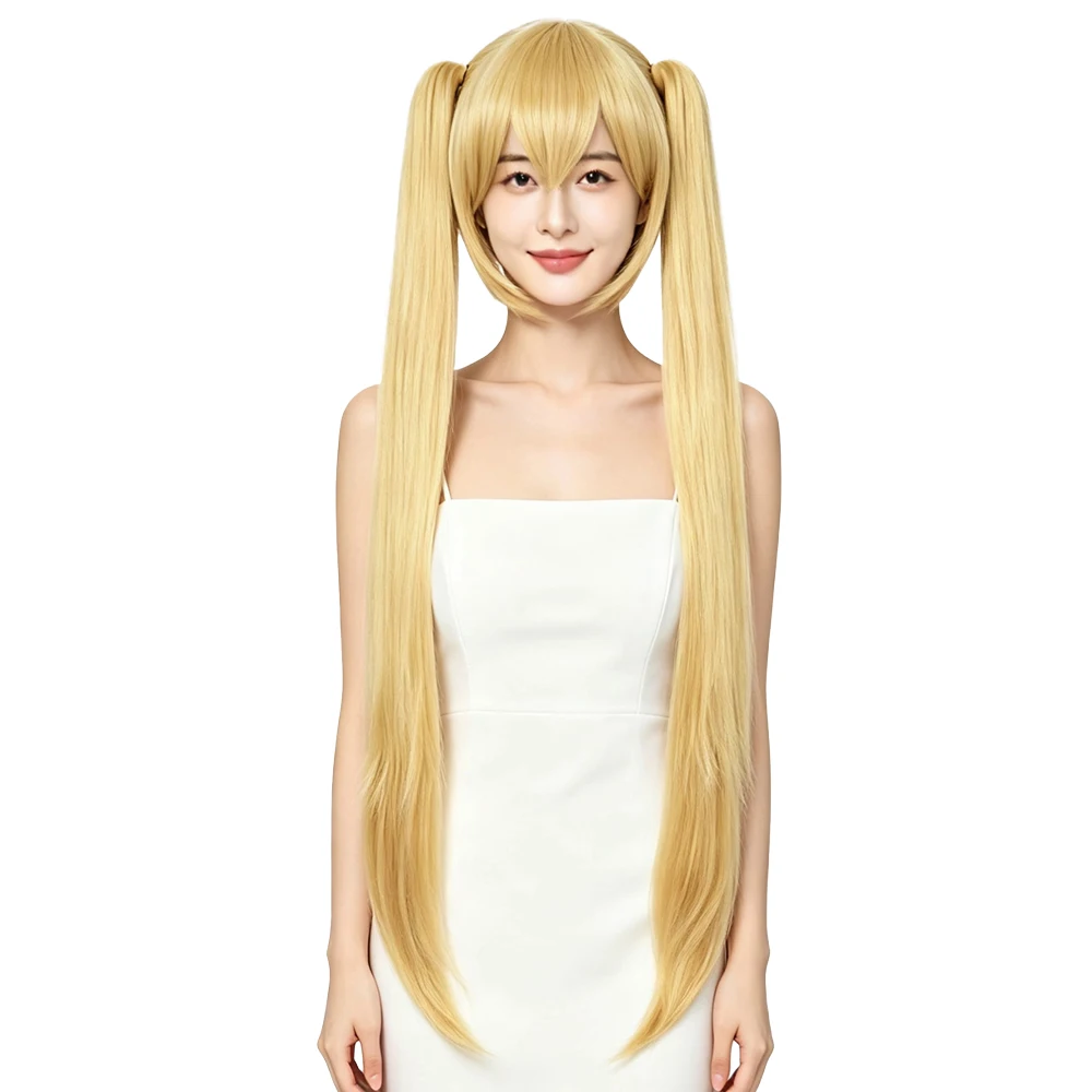 120cm Light Golden Miku Cosplay Wig Long Straight with Detachable Ponytails Heat Resistant Synthetic Wig Easy to Wear For Women
120cm Light Golden Miku Cosplay Wig Long Straight with Detachable Ponytails Heat Resistant Synthetic Wig Easy to Wear For Women