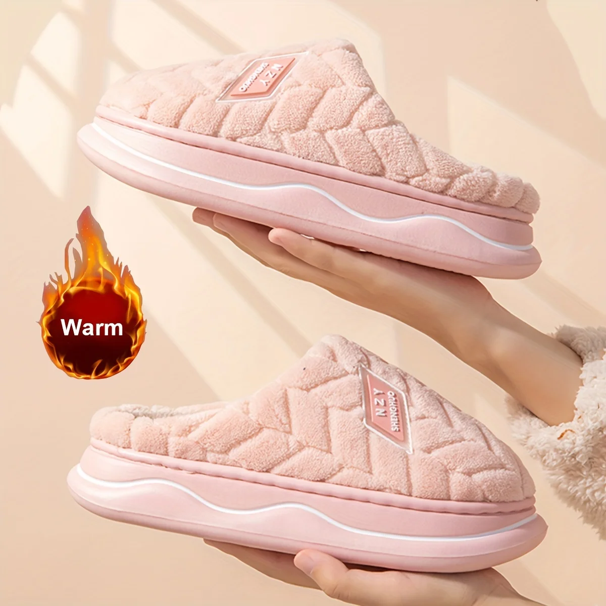 Warmth and Slip-Resistant Thick Sole Plush Slippers - Autumn and Winter Indoor Home Slippers for Women and Men's Couple
Warmth and Slip-Resistant Thick Sole Plush Slippers - Autumn and Winter Indoor Home Slippers for Women and Men's Couple