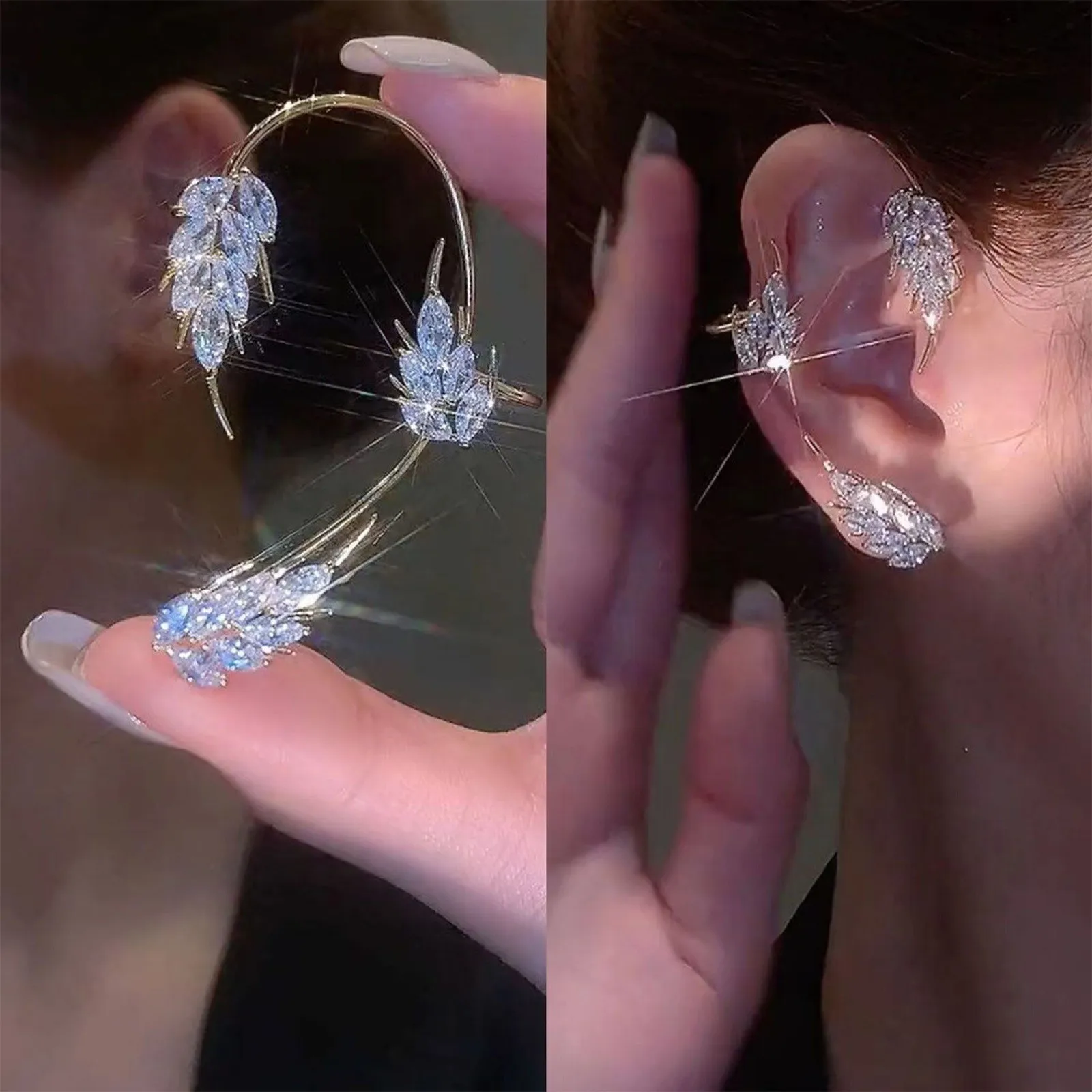 Alloy High-end Sense Exaggerated Fashion Luxury Irregular Leaf Earrings Without Piercing Ear Clip For Lady Performent Accessory
Alloy High-end Sense Exaggerated Fashion Luxury Irregular Leaf Earrings Without Piercing Ear Clip For Lady Performent Accessory