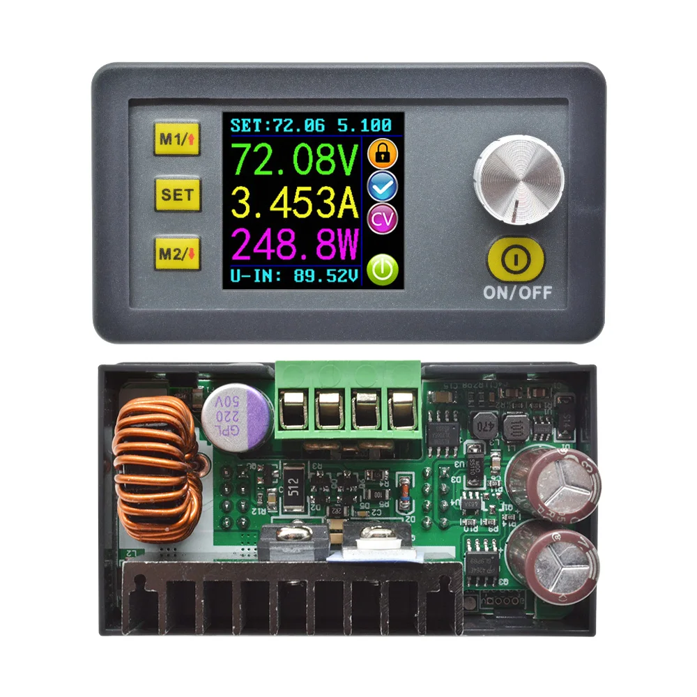 DP50V5A Voltmeter Ammeter Constant Voltage Tester Current Meter Step-Down Programmable Power Supply Module LCD Converter
DP50V5A Voltmeter Ammeter Constant Voltage Tester Current Meter Step-Down Programmable Power Supply Module LCD Converter