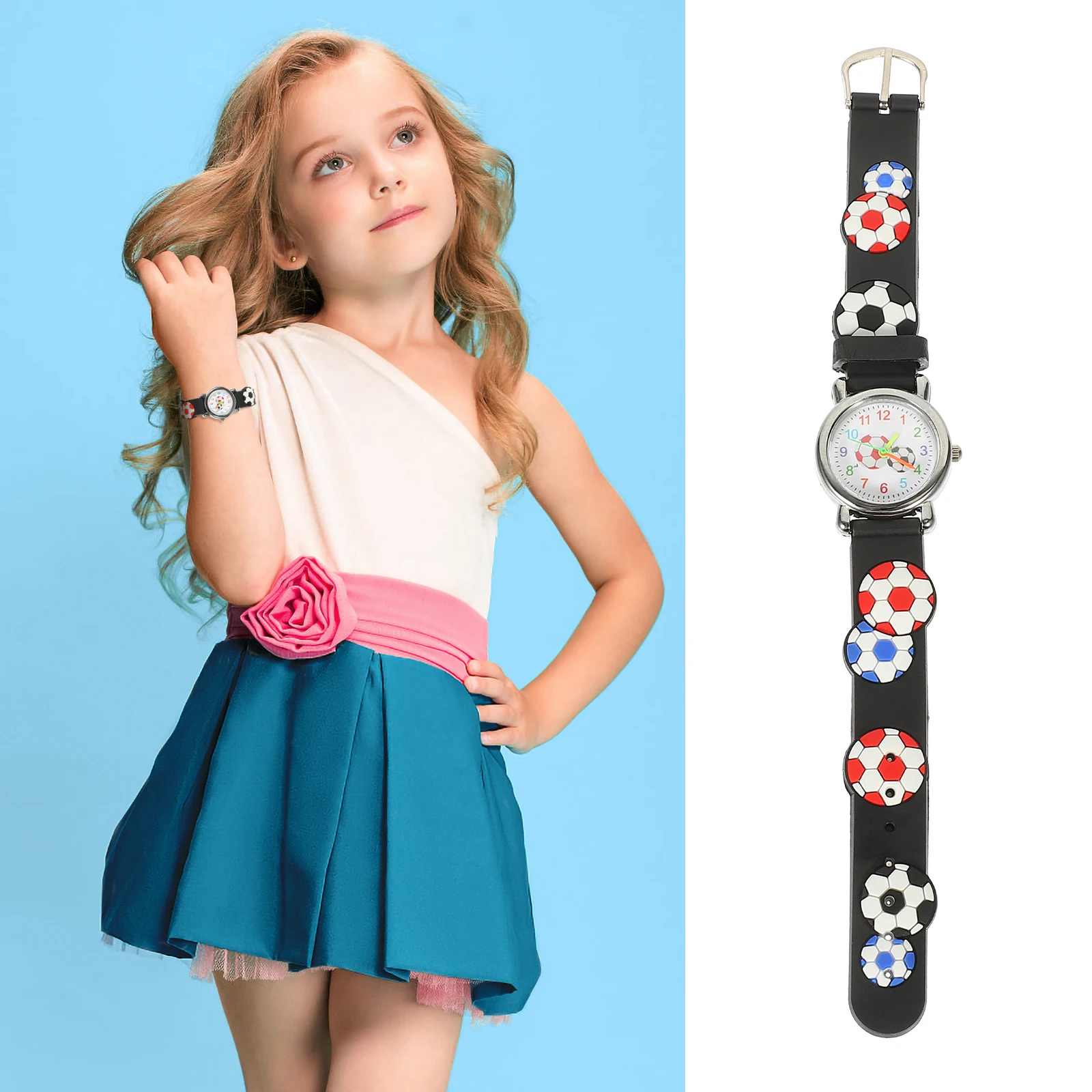 Durable Cartoon Soccer Ball Kids Sports 3D Design Children Gift For Birthday Festival Boys Girls Watch Gift Long Lasting Kids
Durable Cartoon Soccer Ball Kids Sports 3D Design Children Gift For Birthday Festival Boys Girls Watch Gift Long Lasting Kids