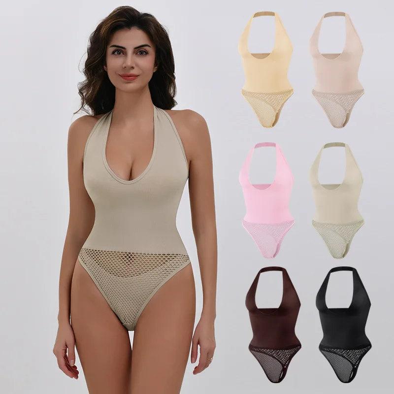 Women Halter Seamless Shapewear Bodysuit Tummy Control Butt Lifter Thong Slimming Underwear Hollow Out Mesh Full Body Shaper
Women Halter Seamless Shapewear Bodysuit Tummy Control Butt Lifter Thong Slimming Underwear Hollow Out Mesh Full Body Shaper