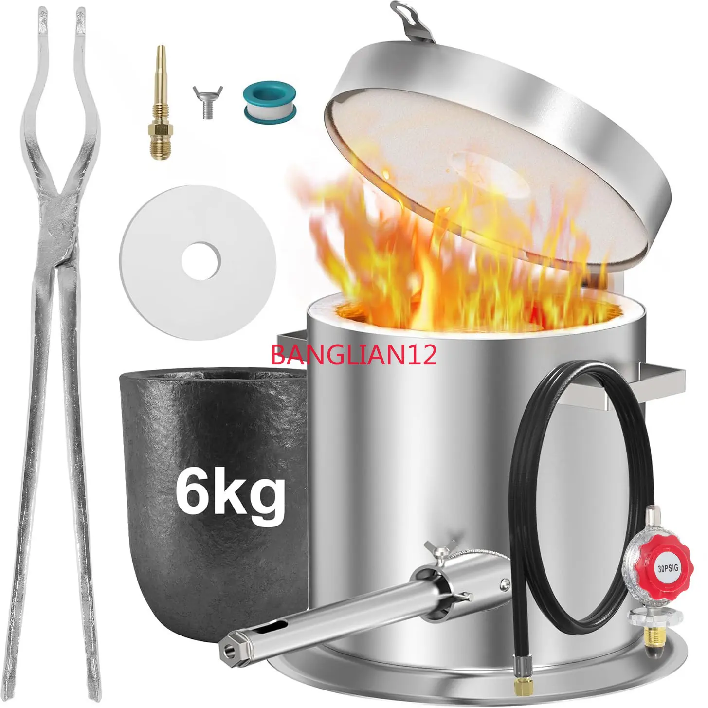 6Kg/12kg integrated furnace with lid, made of stainless steel
6Kg/12kg integrated furnace with lid, made of stainless steel