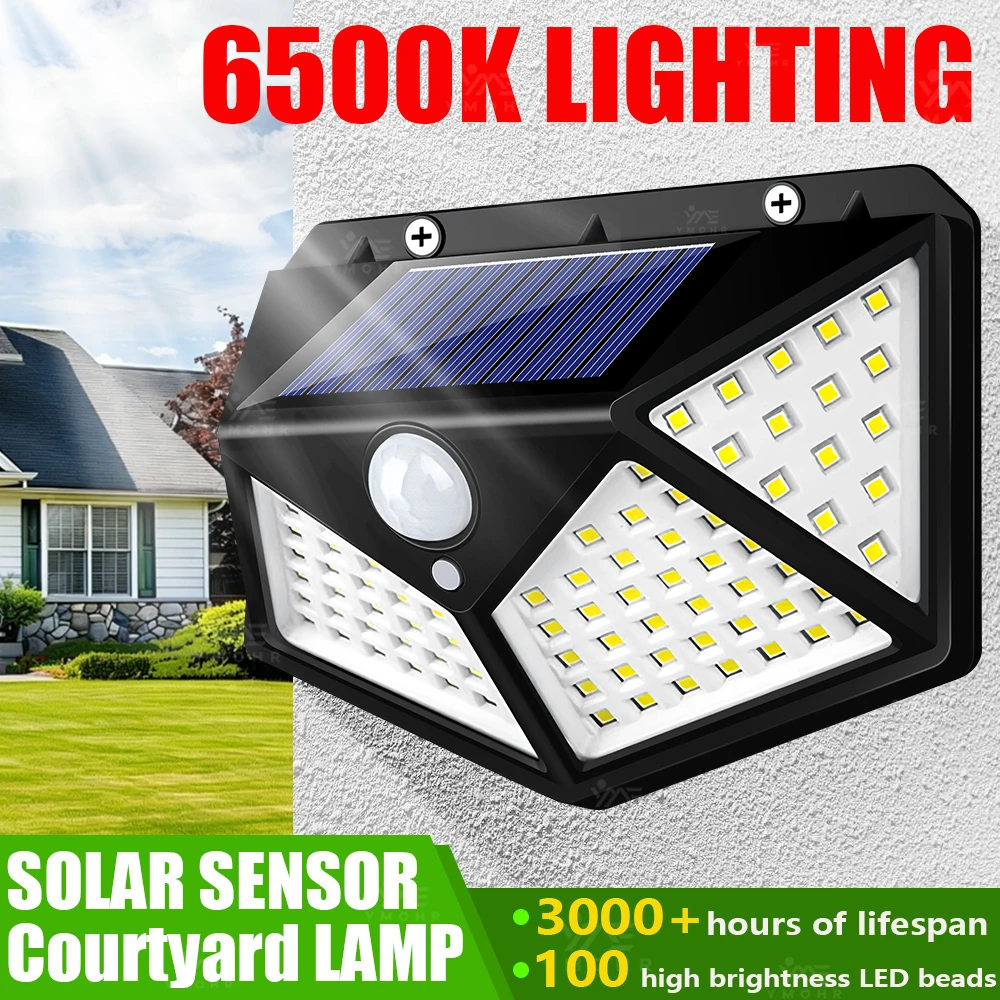 6500K Outdoor Solar Lights Waterproof Courtyard Wall Light 100 LED Outdoor Solar Spotlight Motion Sensor Wall Lamp For Courtyard
6500K Outdoor Solar Lights Waterproof Courtyard Wall Light 100 LED Outdoor Solar Spotlight Motion Sensor Wall Lamp For Courtyard
