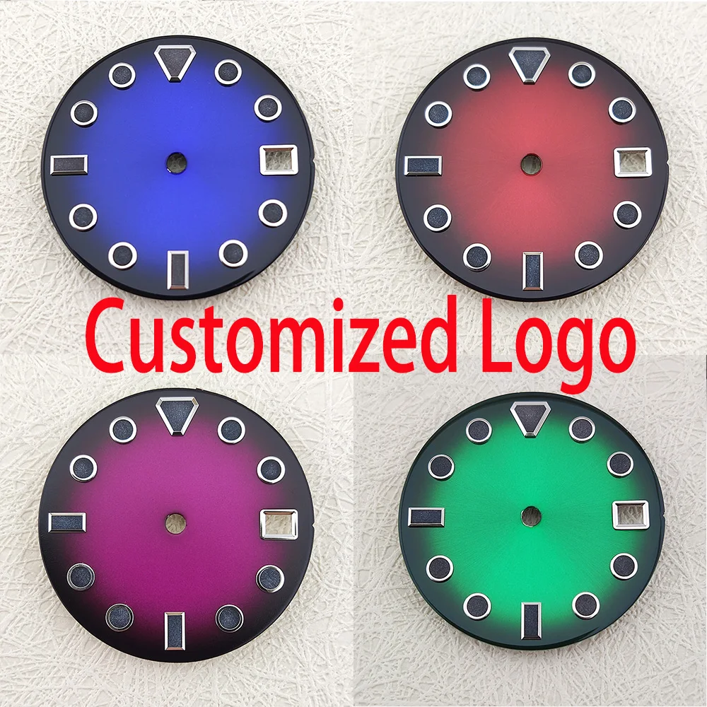 28.5mm Watch Dial NH35 Dial DIY Customized LOGO Laser Printed Logo/Name Luminous Dial NH35 Case Suitable For NH35/NH36 Movement
28.5mm Watch Dial NH35 Dial DIY Customized LOGO Laser Printed Logo/Name Luminous Dial NH35 Case Suitable For NH35/NH36 Movement