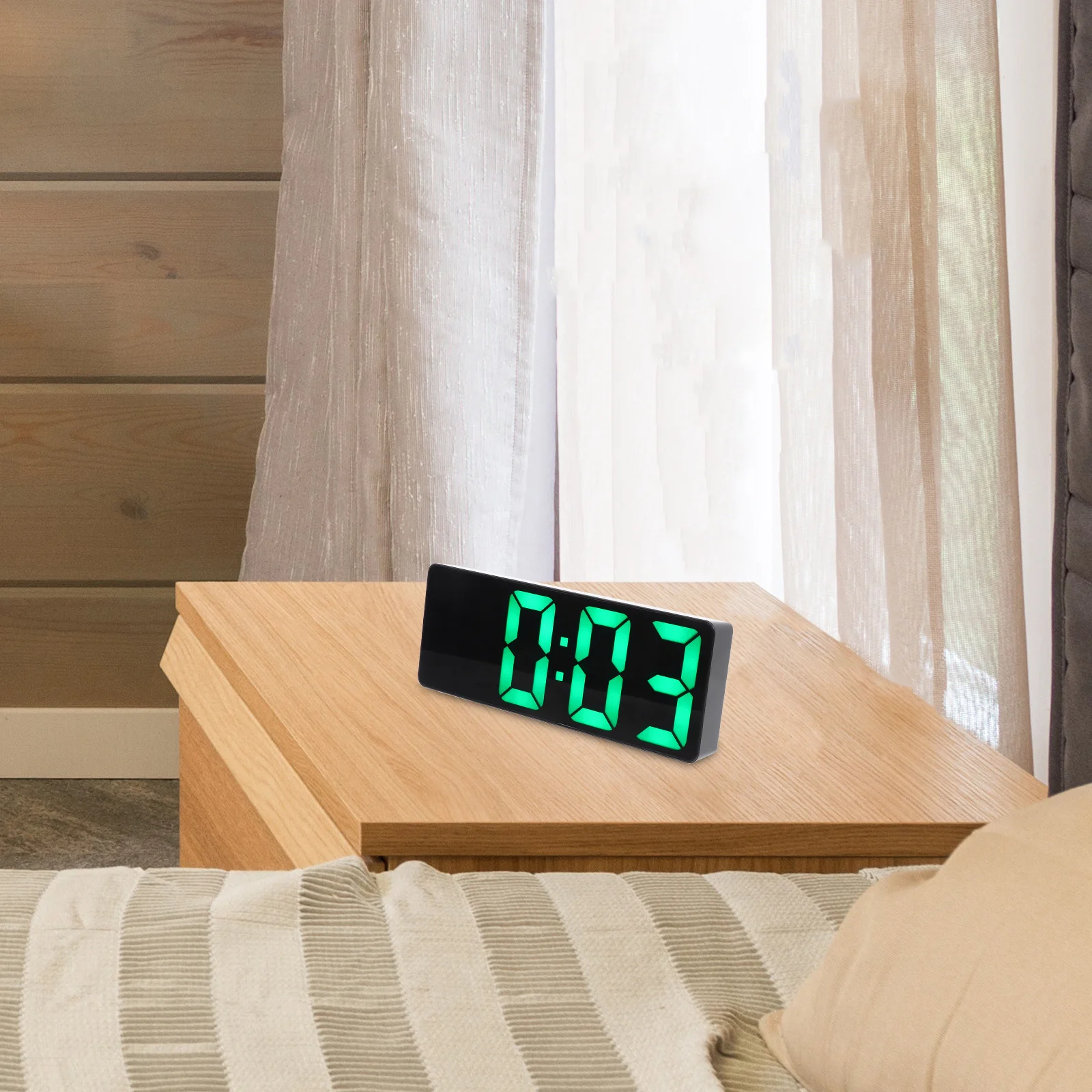 1Set Rectangle Alarm Clock LED Digital Display Compact Electronic Bedside Clock for Bedroom Kitchen Office Decorative Modern
1Set Rectangle Alarm Clock LED Digital Display Compact Electronic Bedside Clock for Bedroom Kitchen Office Decorative Modern