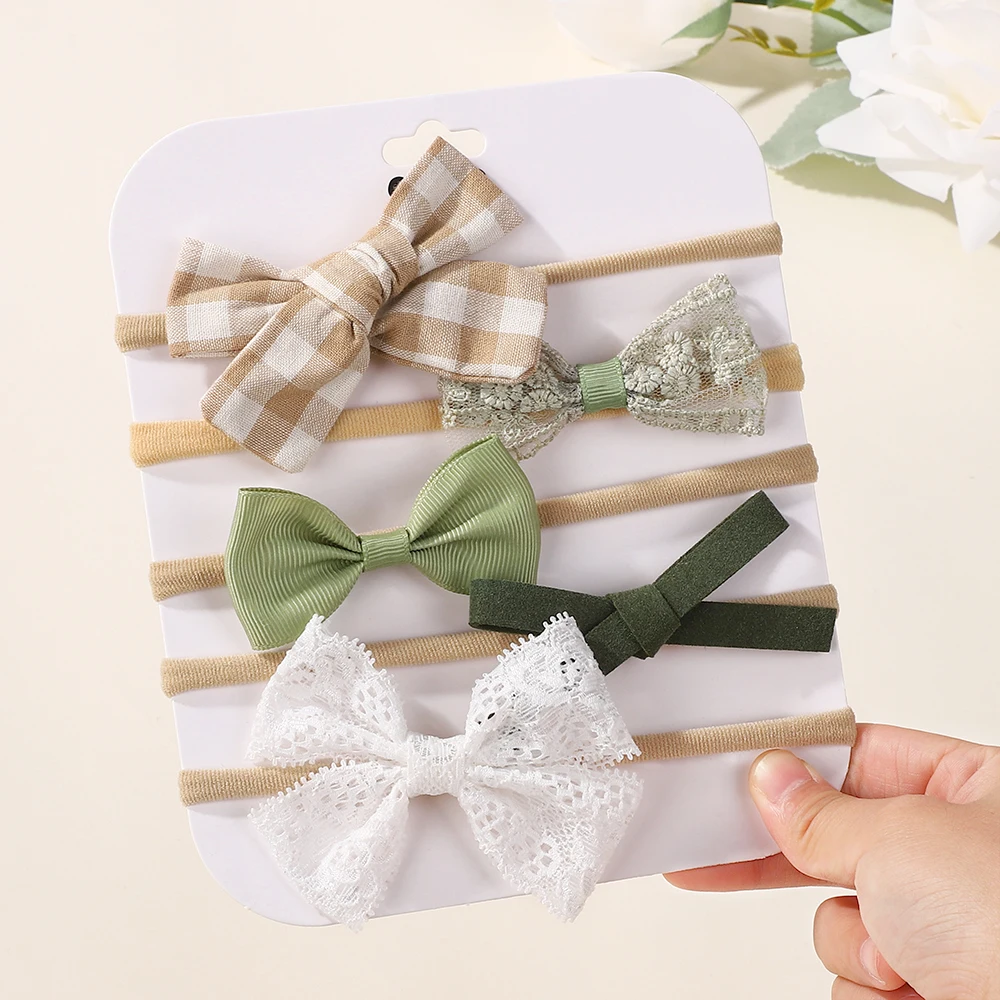 5Pcs/Set Soft Baby Hair Accessories Lace Flower Headband Nylon Cotton Bows for Girls Newborn Toddler Children Print Hair Bands
5Pcs/Set Soft Baby Hair Accessories Lace Flower Headband Nylon Cotton Bows for Girls Newborn Toddler Children Print Hair Bands