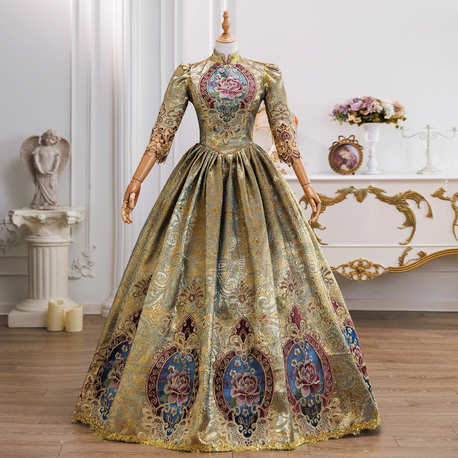 European Medieval Retro Court Dress Victorian French Aristocratic Princess Long Dress Catwalk Photo Photography Weddings Dresses
European Medieval Retro Court Dress Victorian French Aristocratic Princess Long Dress Catwalk Photo Photography Weddings Dresses