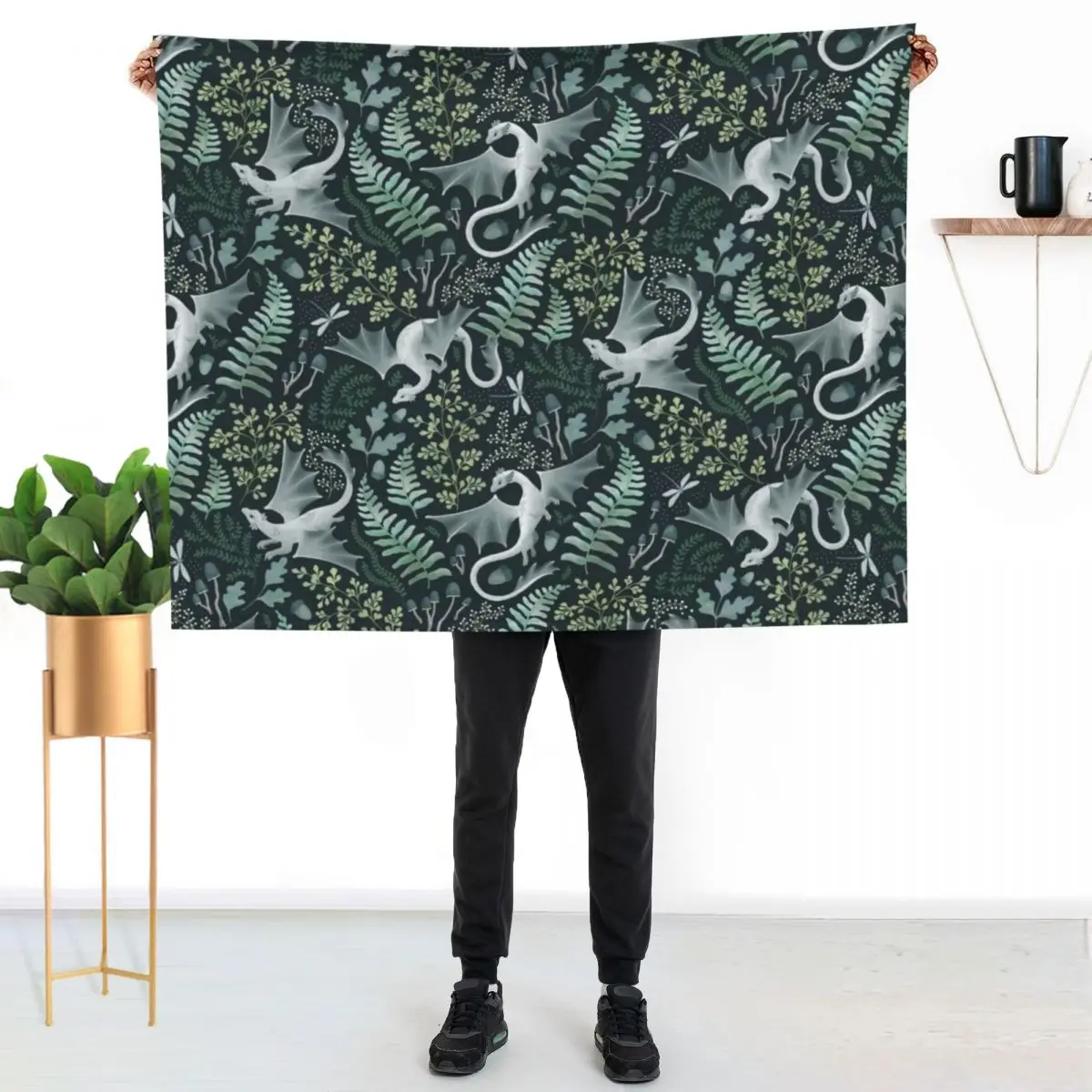 Forest dragons in shades of green on a dark green background Throw Blanket Soft Warm Blanket Gift for Men Women Adults
Forest dragons in shades of green on a dark green background Throw Blanket Soft Warm Blanket Gift for Men Women Adults