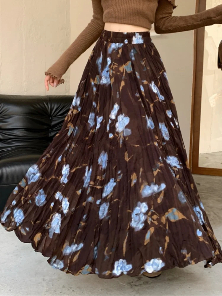 Французская ретро-юбка миди с плиссировкой и принтом для женщин, новинка 2026 года, весна-лето, с завышенной талией, стройнящая, расклешенная, А-силуэт, длинная юбка
Французская ретро-юбка миди с плиссировкой и принтом для женщин, новинка 2026 года, весна-лето, с завышенной талией, стройнящая, расклешенная, А-силуэт, длинная юбка