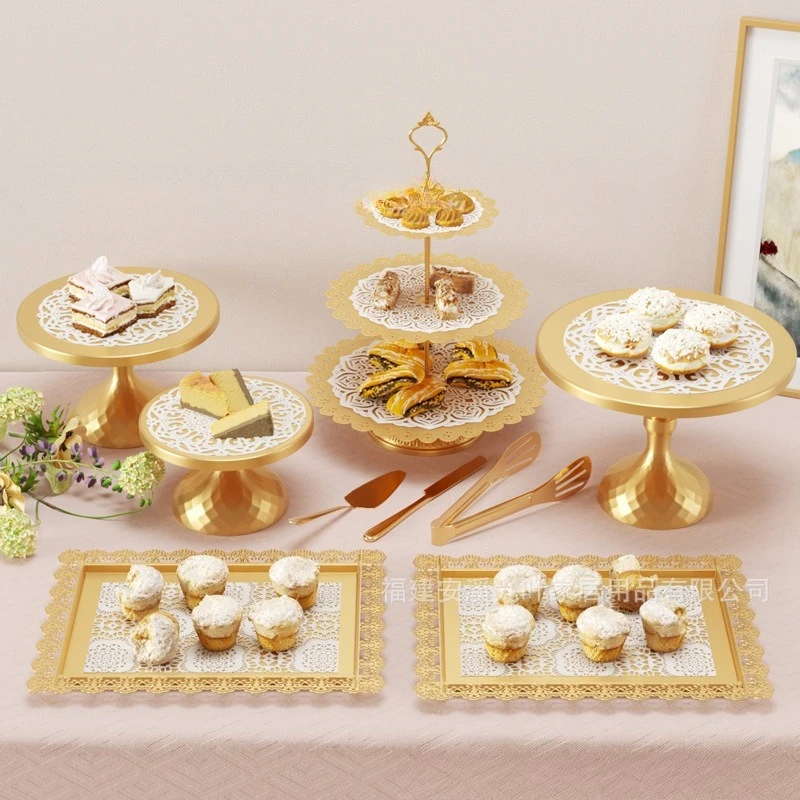 European Iron Art Cake Stand Set Wedding Decoration Dessert Shop Pastry Stand Reception Ball Props Cake Plate Set
European Iron Art Cake Stand Set Wedding Decoration Dessert Shop Pastry Stand Reception Ball Props Cake Plate Set