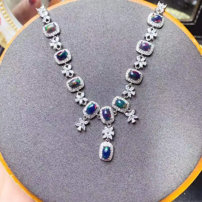 Elegant Gift for Your loved Girl New Luxury Natual and Real Opal Necklace 925 Sterling Silver Classic Women Fashion Opal pendant
Elegant Gift for Your loved Girl New Luxury Natual and Real Opal Necklace 925 Sterling Silver Classic Women Fashion Opal pendant
