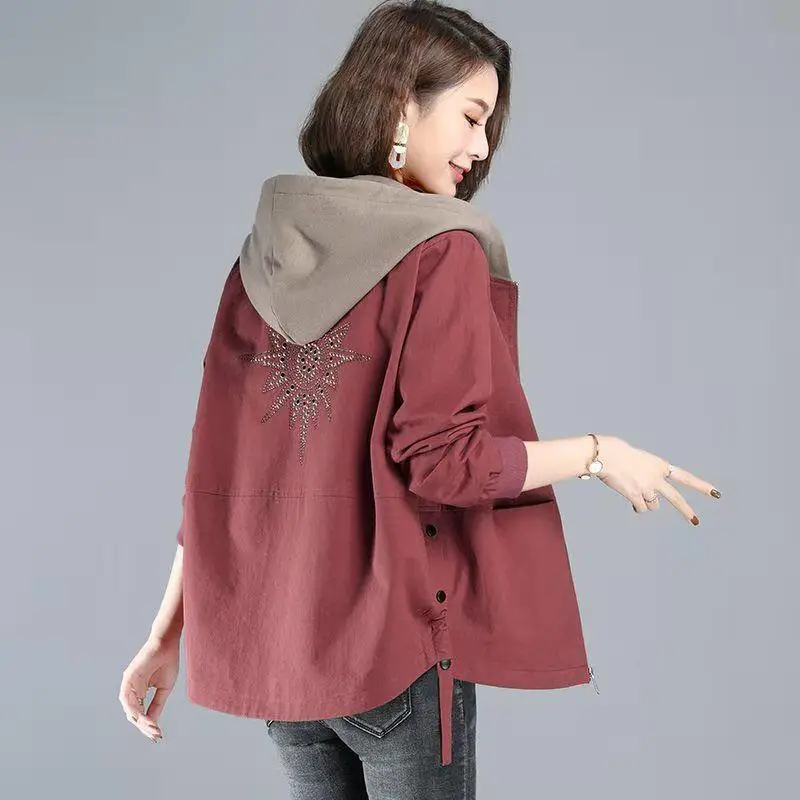 Double Layer Women's Short Trench Coat Loose Fit Trendy Style Long Sleeve Zipper Closure Polyester Fiber Spring Season
Double Layer Women's Short Trench Coat Loose Fit Trendy Style Long Sleeve Zipper Closure Polyester Fiber Spring Season