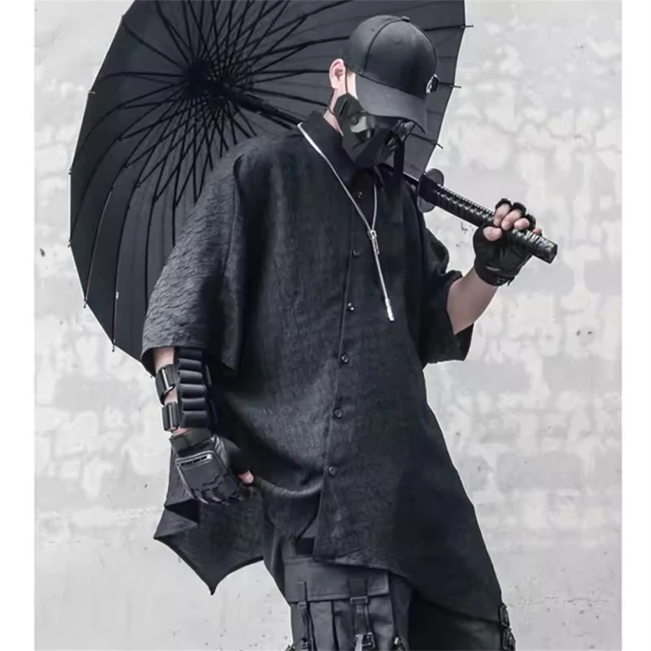 Techwear, мужские рубашки нестандартного дизайна, лето 2029, тонкая рубашка с коротким рукавом для мужчин, уличная одежда большого размера, рубашки в стиле Харадзюку в стиле хип-хоп
Techwear, мужские рубашки нестандартного дизайна, лето 2029, тонкая рубашка с коротким рукавом для мужчин, уличная одежда большого размера, рубашки в стиле Харадзюку в стиле хип-хоп