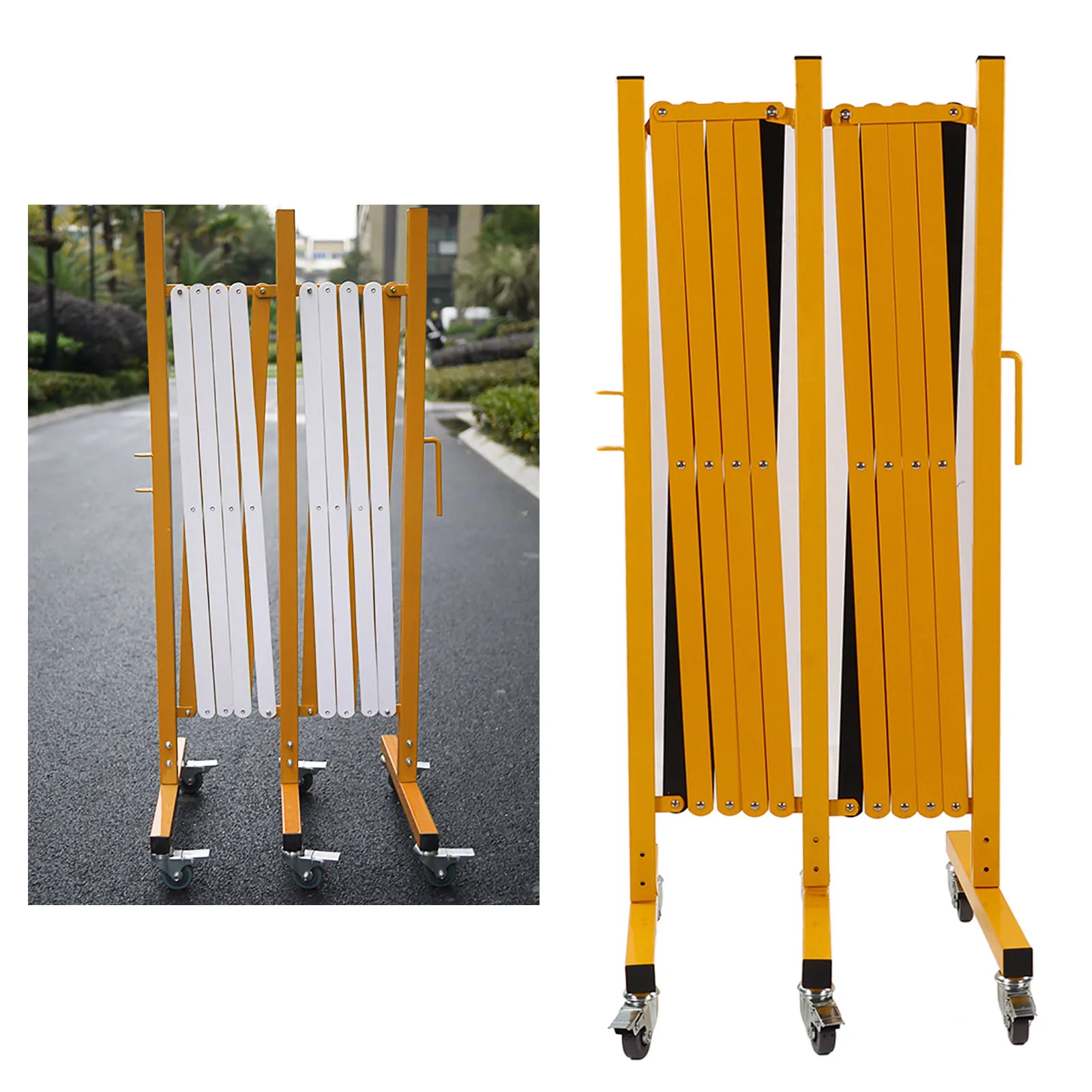 Metal Barricade 5m Expandable Metal Barricade Iron Column Mesh Reflective Portable Traffic Fence with Locking Coasters
Metal Barricade 5m Expandable Metal Barricade Iron Column Mesh Reflective Portable Traffic Fence with Locking Coasters