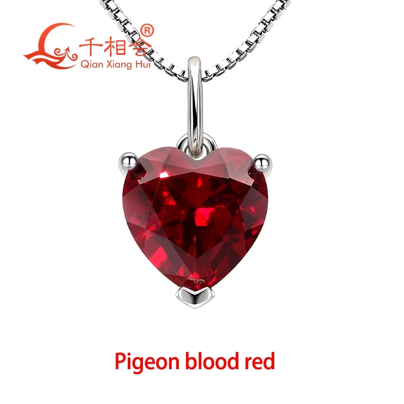 Pigeon blood red and pink color 9*9mm heart shape lab grwon ruby iclusions S925 silver Jewelry for Pendant Necklace
Pigeon blood red and pink color 9*9mm heart shape lab grwon ruby iclusions S925 silver Jewelry for Pendant Necklace