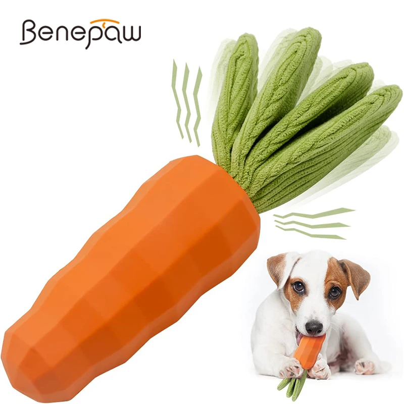 Benepaw Carrot Shape Dog Chew Toys Natural Rubber Milk-Flavored Pet Squeaky Toys For Aggressive Chewers Dog Teeth Cleaning
Benepaw Carrot Shape Dog Chew Toys Natural Rubber Milk-Flavored Pet Squeaky Toys For Aggressive Chewers Dog Teeth Cleaning