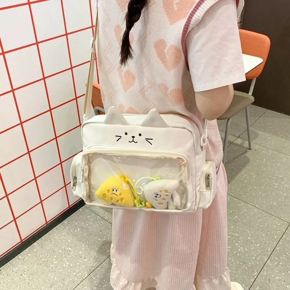 Multifunction Y2K Cat Itabag Zipper Bag Nylon Transparent Crossbody Bag Kawaii Idol Merchandise Storage Children
Multifunction Y2K Cat Itabag Zipper Bag Nylon Transparent Crossbody Bag Kawaii Idol Merchandise Storage Children
