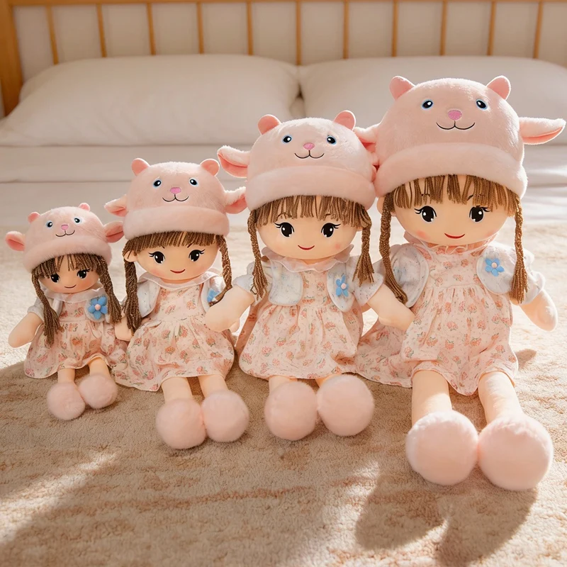45-90cm Cartoon Cute Girl Plush Doll Pillow Wear Dress Lamb Hat Women Girl People Doll Home Decoration Gift For Children
45-90cm Cartoon Cute Girl Plush Doll Pillow Wear Dress Lamb Hat Women Girl People Doll Home Decoration Gift For Children