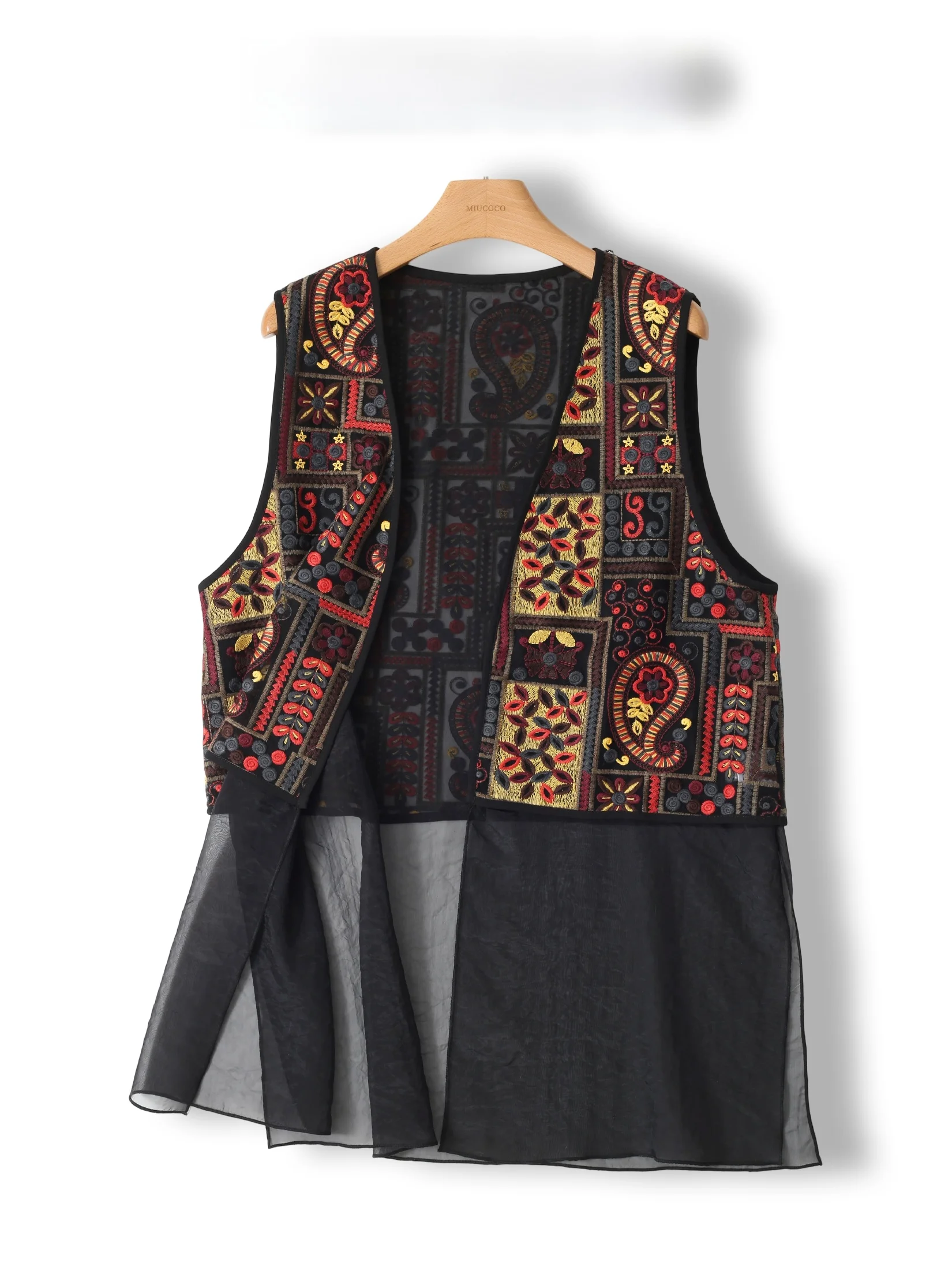 Elegant Embroidered Chinese Style Vest Women's Fashionable Versatile Mid-Length Open-Neck Loose Fit Geometric Patterned
Elegant Embroidered Chinese Style Vest Women's Fashionable Versatile Mid-Length Open-Neck Loose Fit Geometric Patterned