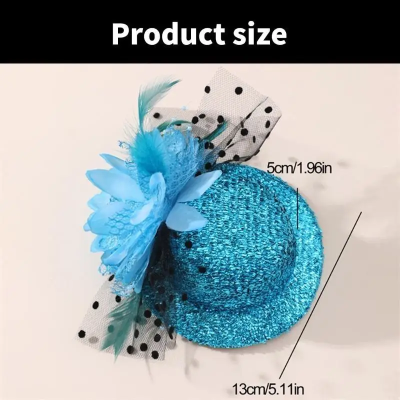 39BC Mesh Flower Fascinator Hair Clip Adult Costume Accessory Barrettes for Teaparty
39BC Mesh Flower Fascinator Hair Clip Adult Costume Accessory Barrettes for Teaparty
