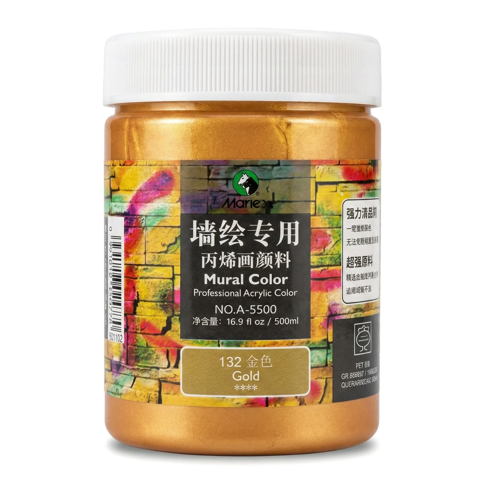 Marie's Gold Acrylic Paint 500ml, Waterproof Fade-resistant Metallic Pigment, for DIY Craft, Wall Painting, Art Creation
Marie's Gold Acrylic Paint 500ml, Waterproof Fade-resistant Metallic Pigment, for DIY Craft, Wall Painting, Art Creation