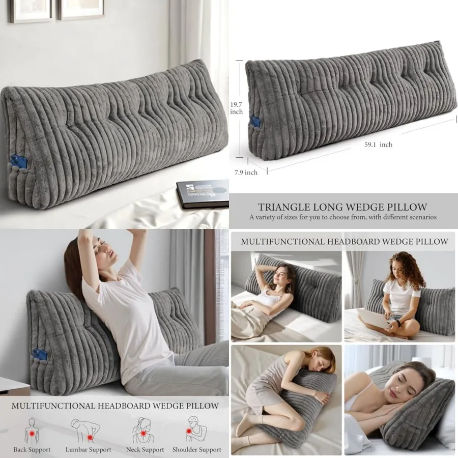 Headboard Pillow, Triangular Wedge Pillow Headboard, Cushion Headboards Reading Pillows, Backrest Pillows for Sitting in Bed or
Headboard Pillow, Triangular Wedge Pillow Headboard, Cushion Headboards Reading Pillows, Backrest Pillows for Sitting in Bed or