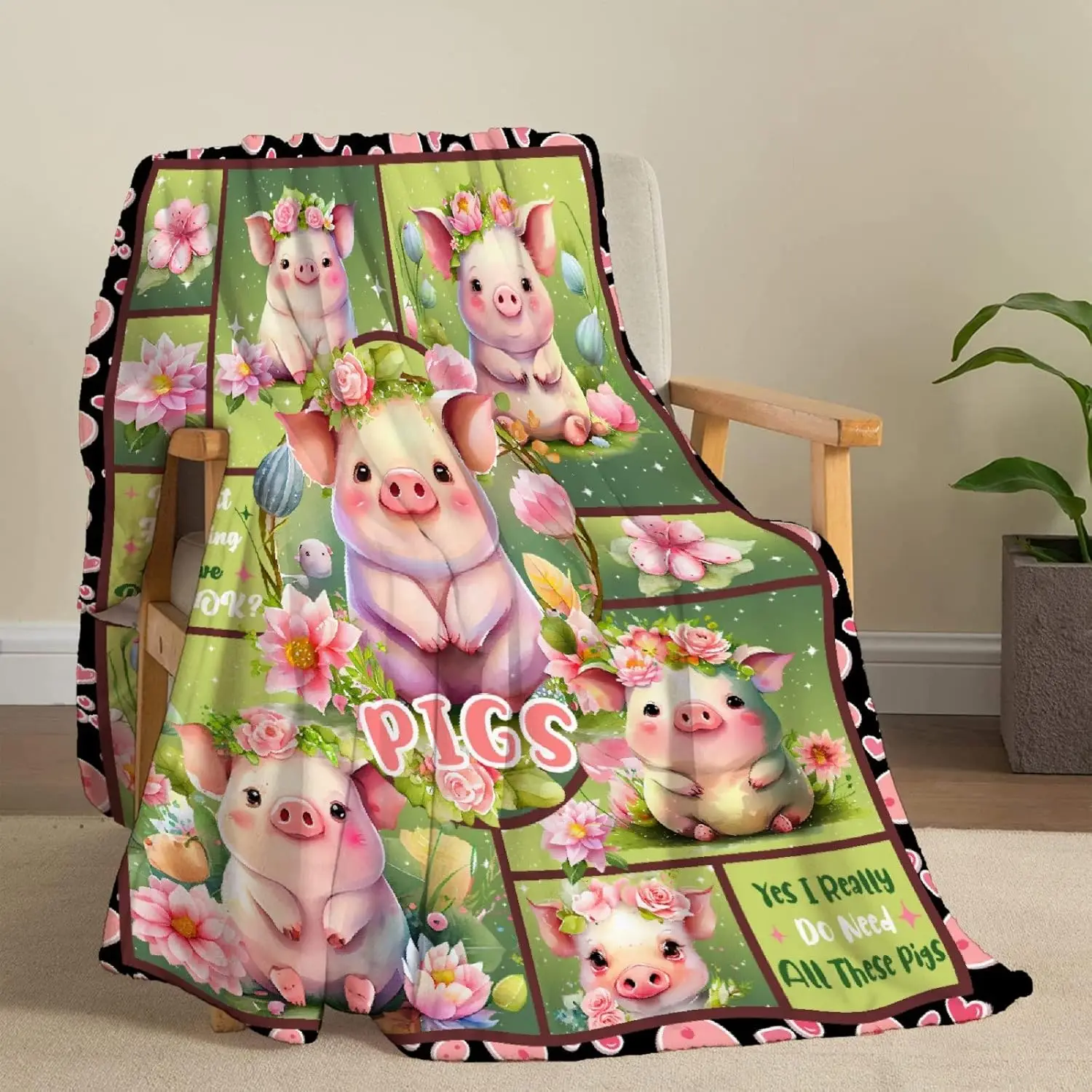 VIKAMA Cartoon Cute Pig Blanket: Soft, Warm And Comfortable, Perfect For Bed, Sofa, Travel And Camping, Machine Washable
VIKAMA Cartoon Cute Pig Blanket: Soft, Warm And Comfortable, Perfect For Bed, Sofa, Travel And Camping, Machine Washable