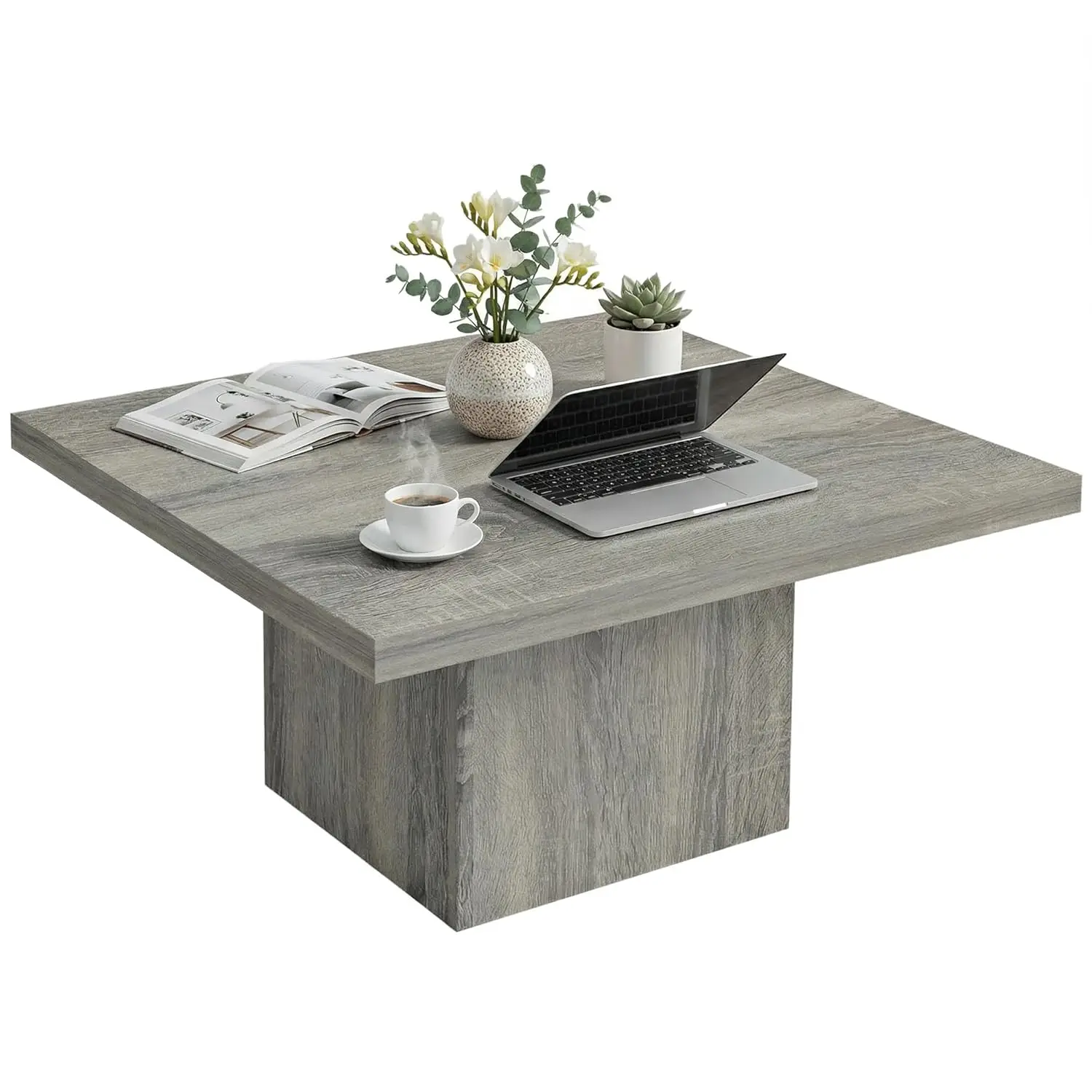 Square Coffee Table 1.6" Thick Top Easy Assembly 31.5"x31.5" Gray Wood Grain Living Room, Customized
Square Coffee Table 1.6" Thick Top Easy Assembly 31.5"x31.5" Gray Wood Grain Living Room, Customized