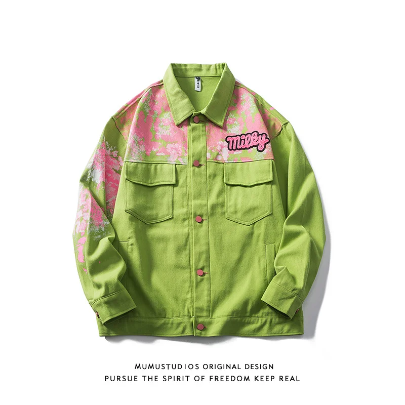 Spring Fashion Printed Couple Jacket Men's Loose Student Polo Baseball Suit Men's Versatile Casual Coat
Spring Fashion Printed Couple Jacket Men's Loose Student Polo Baseball Suit Men's Versatile Casual Coat