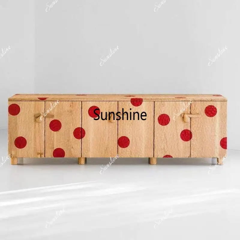 French painted log dots porch locker high-end personalized side cabinet
French painted log dots porch locker high-end personalized side cabinet
