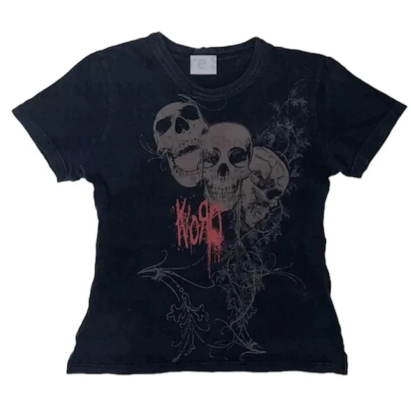 Y2k Summer American Retro Hot Girl Harajuku Hard Rock Short Sleeve Japanese T-shirt Top with Middle Ancient Subculture 
Y2k Summer American Retro Hot Girl Harajuku Hard Rock Short Sleeve Japanese T-shirt Top with Middle Ancient Subculture