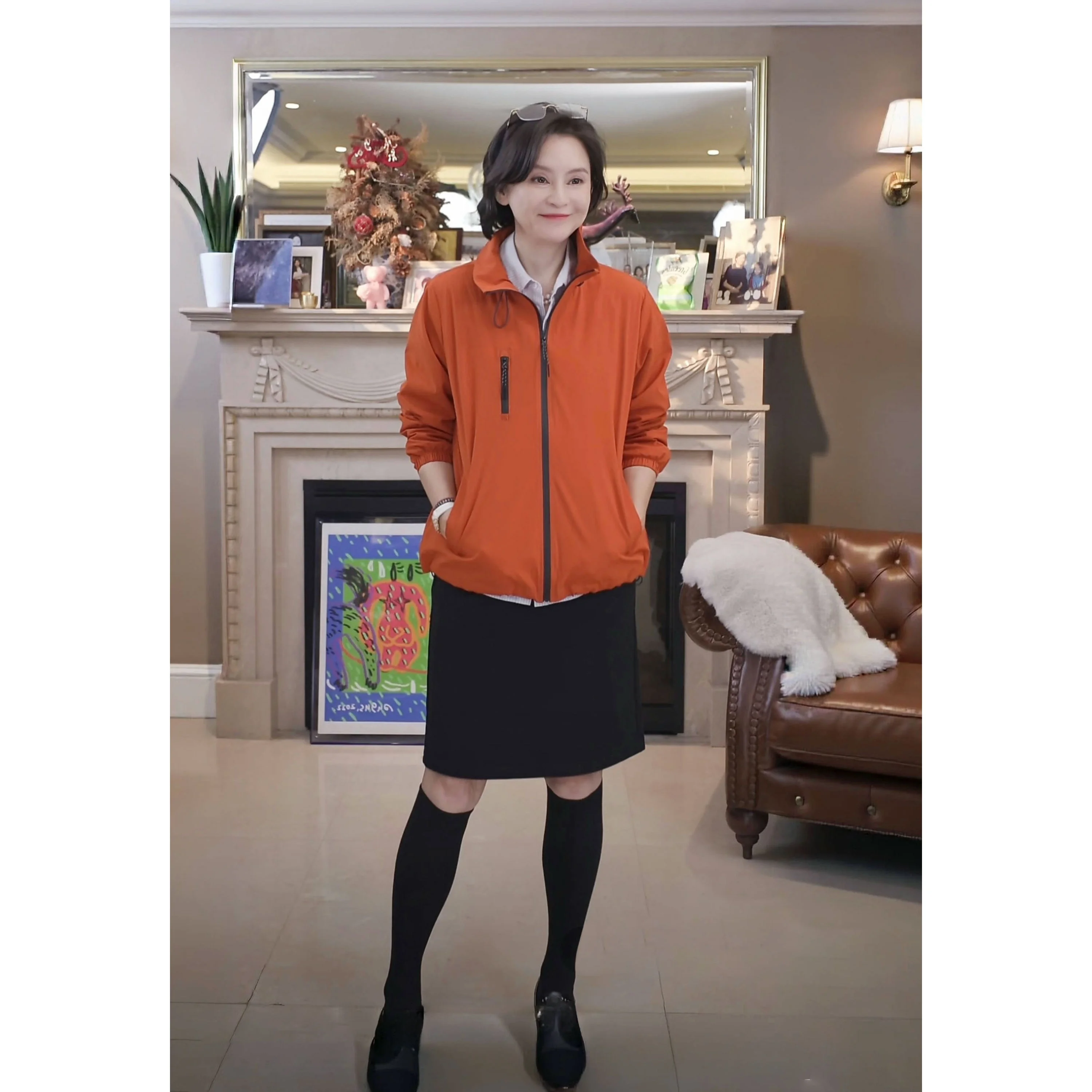 Autumn Outerwear Nylon Plaid Casual Style Long Sleeve Loose Fit Women's Short Coat 'I Am Capricorn' Violent Orange Fashionabl...
Autumn Outerwear Nylon Plaid Casual Style Long Sleeve Loose Fit Women's Short Coat 'I Am Capricorn' Violent Orange Fashionabl...