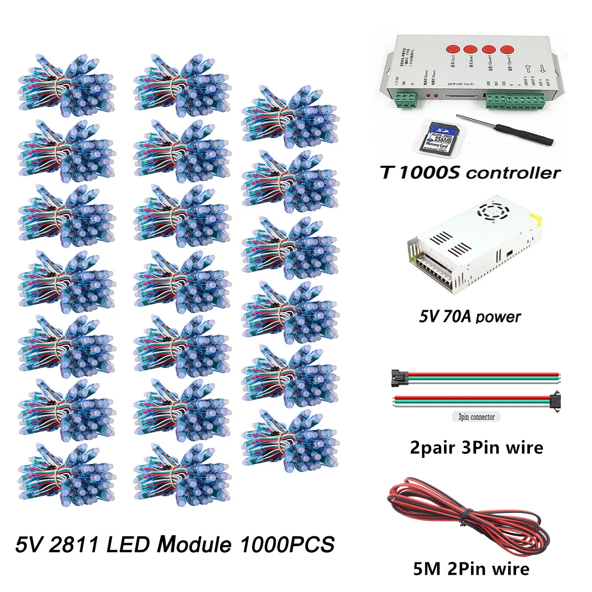 500pcs1000pcs 5V 12mm WS2811 IC Full Color LED Pixel Light Module T1000S Kit RGB Color Digital Christmas Light IP68 Waterproof
500pcs1000pcs 5V 12mm WS2811 IC Full Color LED Pixel Light Module T1000S Kit RGB Color Digital Christmas Light IP68 Waterproof