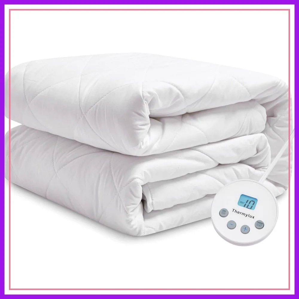 Electric Mattress Pad Full Size Quilted, 10 Heat Settings, 12H Auto Off, Deep Pocket Up to 15", Machine Washable, 54"x75"
Electric Mattress Pad Full Size Quilted, 10 Heat Settings, 12H Auto Off, Deep Pocket Up to 15", Machine Washable, 54"x75"