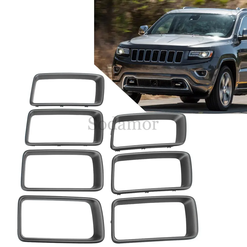 7PCS Car Exterior Accessories Black Chrome Gray Front Grille Trim Ring Insert ABS Plastic For Jeep Grand Cherokee 2014 2015 2016
7PCS Car Exterior Accessories Black Chrome Gray Front Grille Trim Ring Insert ABS Plastic For Jeep Grand Cherokee 2014 2015 2016
