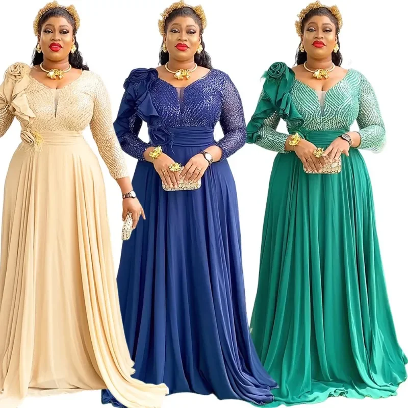 Customized Africa Clothing Elegant African Dresses for Women 2025 Spring Plus Size Wedding Party Long Dress Dashiki Ankara Outfi
Customized Africa Clothing Elegant African Dresses for Women 2025 Spring Plus Size Wedding Party Long Dress Dashiki Ankara Outfi