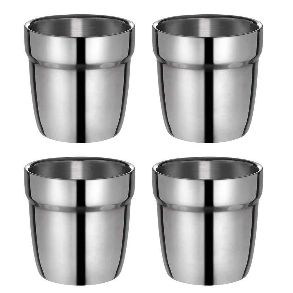 4 Pcs Stainless Steel Cups Double Layer Thickened Kids Water Anti Scald Tumblers Coffee Mugs Lightweight Portable
4 Pcs Stainless Steel Cups Double Layer Thickened Kids Water Anti Scald Tumblers Coffee Mugs Lightweight Portable
