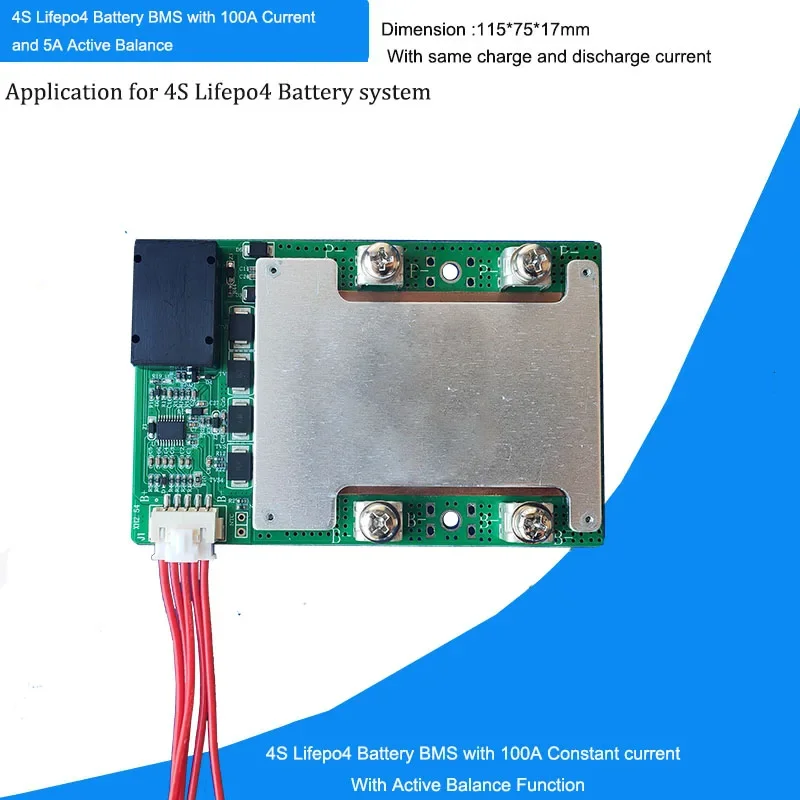4S Lifepo4 батарея BMS с активным балансом 5A 14,6 V Lifepo4 аккумуляторная батарея 12V 100A BMS
4S Lifepo4 батарея BMS с активным балансом 5A 14,6 V Lifepo4 аккумуляторная батарея 12V 100A BMS