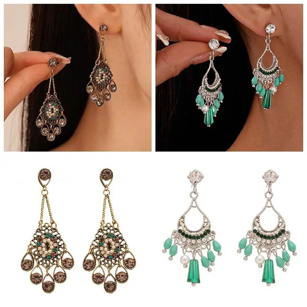 Bohemia Style Bohemian Crystal Earrings Alloy Crystal Jewelry Accessories Ethnic Style Tassel Earrings Geometric Personality
Bohemia Style Bohemian Crystal Earrings Alloy Crystal Jewelry Accessories Ethnic Style Tassel Earrings Geometric Personality