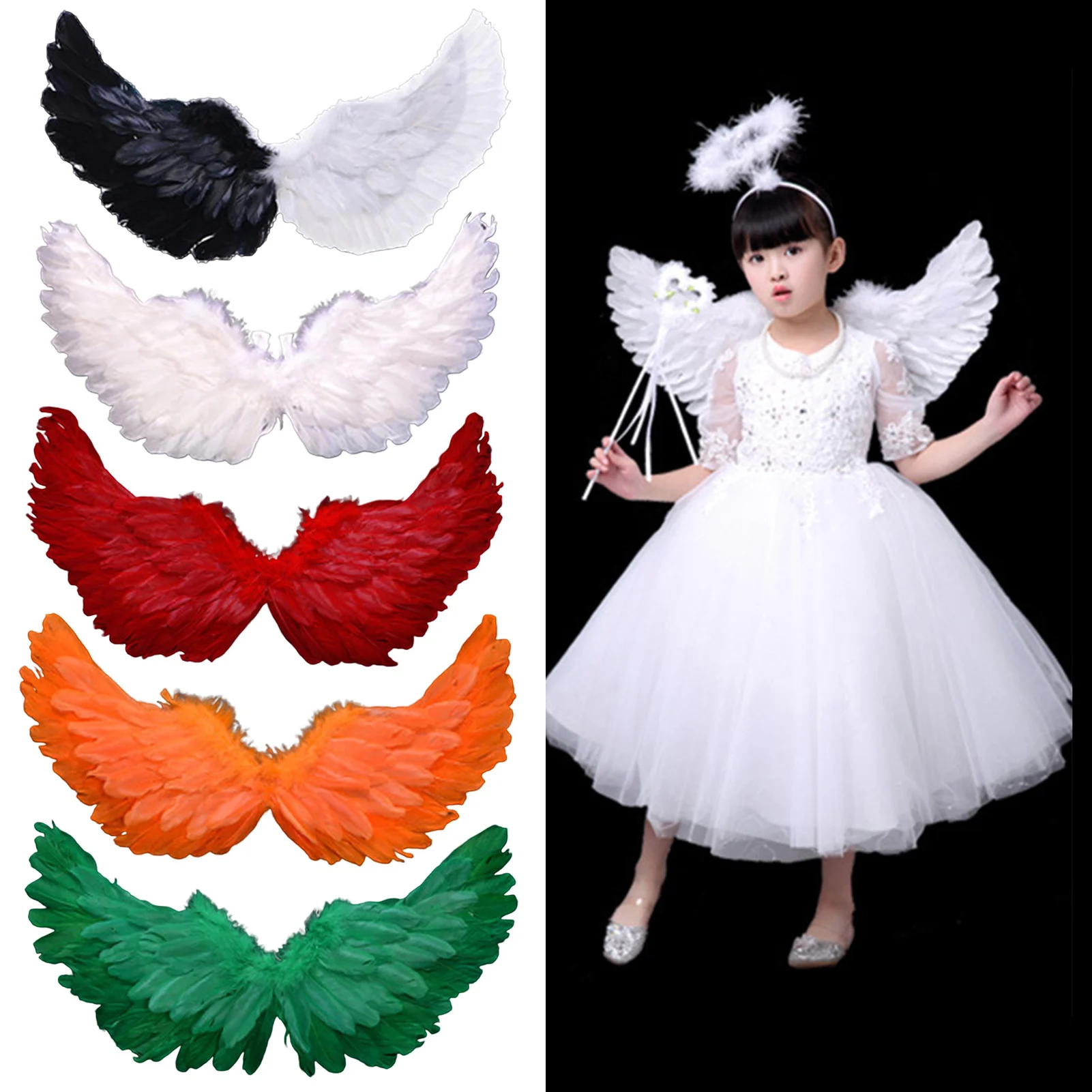 Multicolor Angel Feather Wings for Kids And Adults for Cosplay Wedding Birthday Halloween Christmas Party Props
Multicolor Angel Feather Wings for Kids And Adults for Cosplay Wedding Birthday Halloween Christmas Party Props
