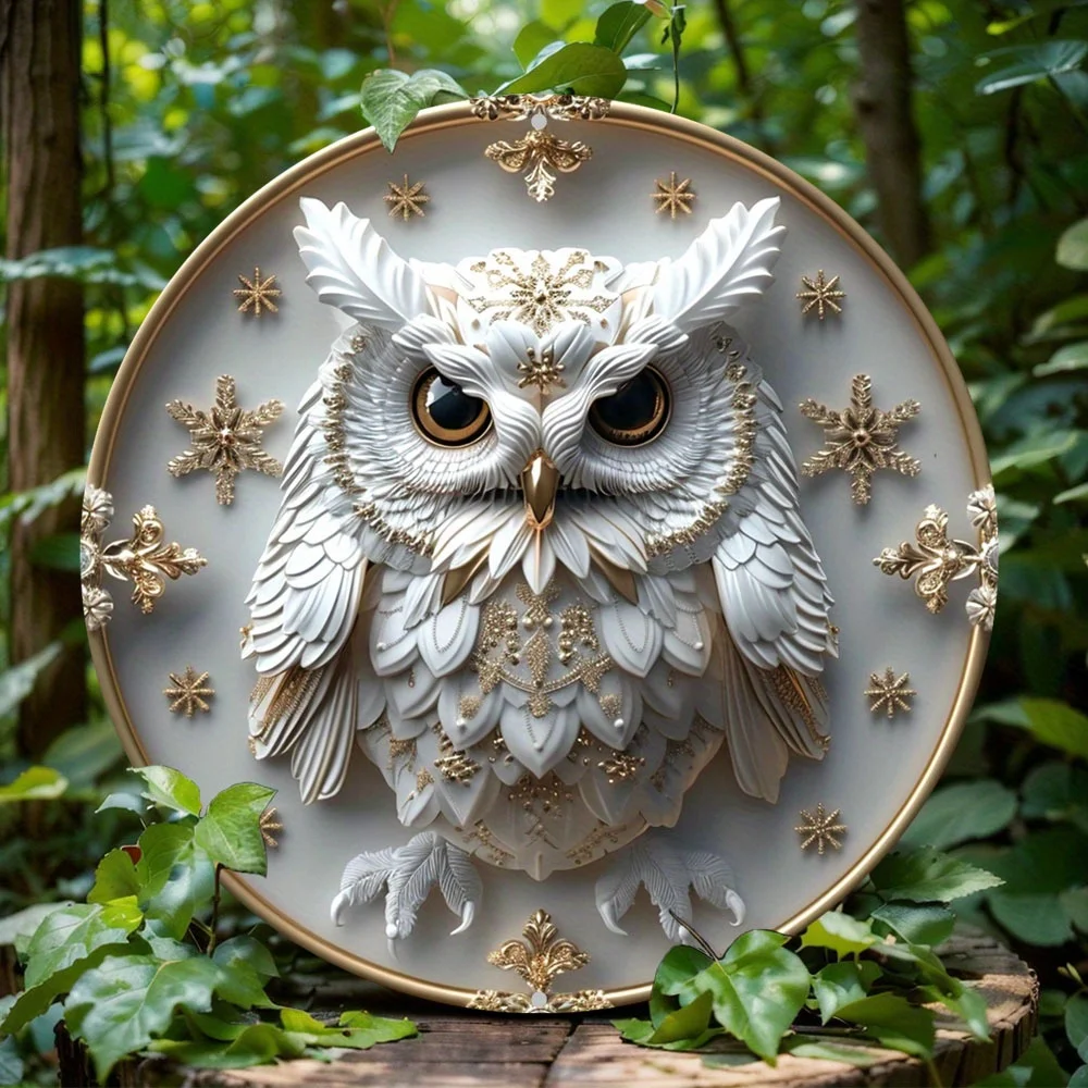 Art Deco Owl Bird Metal Wall Plaque, Aluminum Hanging Decoration, Office Home Door Decor, No Feathers, Electricity-Free 
Art Deco Owl Bird Metal Wall Plaque, Aluminum Hanging Decoration, Office Home Door Decor, No Feathers, Electricity-Free