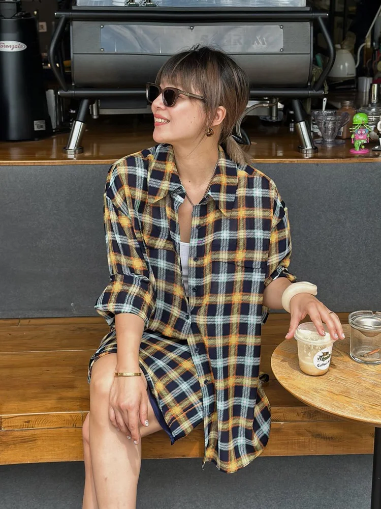 Женская шифоновая рубашка в клетку LEDIM WANG, повседневная свободная рубашка с длинными рукавами, лето 2024, модный дизайн, дышащий, удобный полиэстер
Женская шифоновая рубашка в клетку LEDIM WANG, повседневная свободная рубашка с длинными рукавами, лето 2024, модный дизайн, дышащий, удобный полиэстер