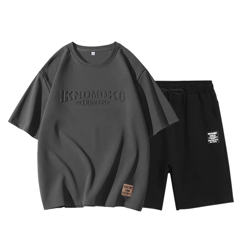 Men's Embossed Letter Print 2 Piece Outfit Set Casual T Shirt and Shorts
Men's Embossed Letter Print 2 Piece Outfit Set Casual T Shirt and Shorts