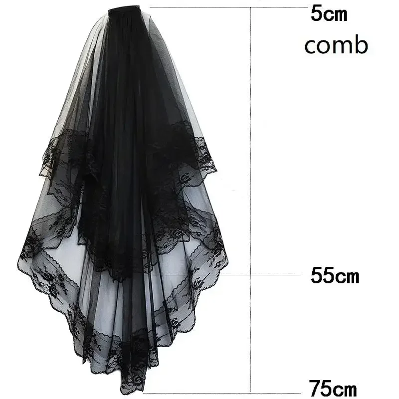 Черная кружевная свадебная расческа, короткая двухслойная элегантная винтажная свадебная фата для невесты, карнавальный костюм, аксессуары для волос
Черная кружевная свадебная расческа, короткая двухслойная элегантная винтажная свадебная фата для невесты, карнавальный костюм, аксессуары для волос