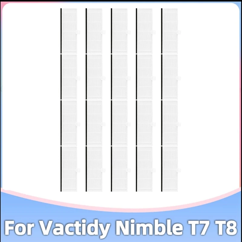20 Piece Hepa Filter White Plastic For Vactidy Nimble T7 T8 Robot Vacuum Replacement Parts Washable Dust Filter
20 Piece Hepa Filter White Plastic For Vactidy Nimble T7 T8 Robot Vacuum Replacement Parts Washable Dust Filter